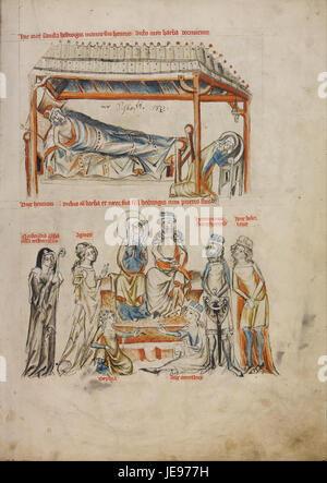 Atelier de la cour du duc Louis I de Liegnitz et Brieg (Polish - Heinrich Dormir et Hedwig priant ; Heinrich et Hedwig avec leurs enfants - Banque D'Images