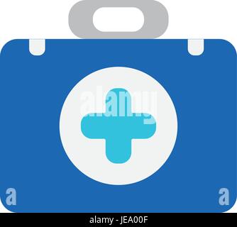 Porte-documents avec symbole médical et fist aid kit Illustration de Vecteur