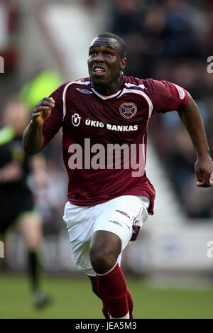 CHRISTIAN NADE COEUR DE MIDLOTHIAN FC Stade de Murrayfield Édimbourg en Écosse 01 Décembre 2007 Banque D'Images