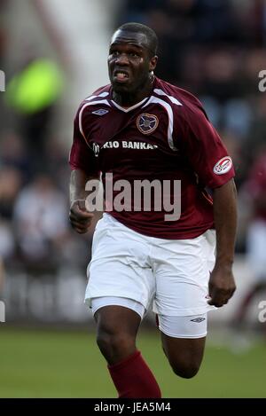 CHRISTIAN NADE COEUR DE MIDLOTHIAN FC Stade de Murrayfield Édimbourg en Écosse 01 Décembre 2007 Banque D'Images