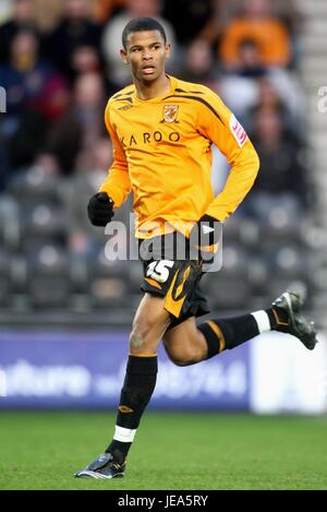 FRAIZER CAMPBELL Hull City FC Stade KC HULL Angleterre 01 Décembre 2007 Banque D'Images