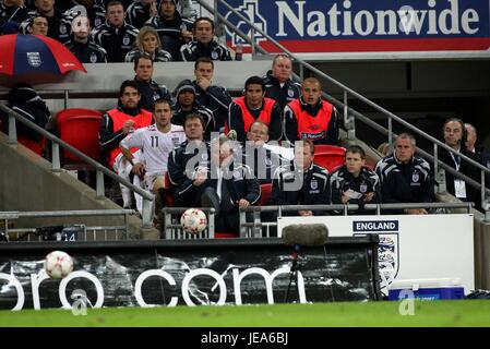 STEVE MCCLAREN TERRY VENABLES ANGLETERRE V CROATIE WEMBLEY Londres Angleterre 21 Novembre 2007 Banque D'Images