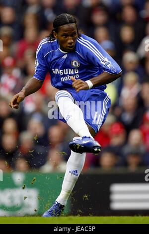 DIDIER DROGBA CHELSEA FC ANFIELD LIVERPOOL ANGLETERRE 19 Août 2007 Banque D'Images