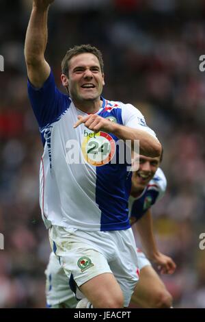 DAVID DUNN CÉLÈBRE ARSENAL V BLACKBURN BLACKBURN EWOOD PARK Grande-bretagne 19 Août 2007 Banque D'Images