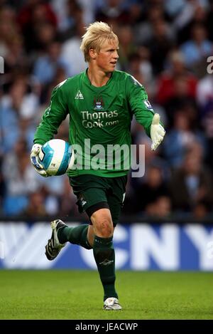 KASPER SCHMEICHEL Manchester City FC CITY OF MANCHESTER STADIUM MANCHESTER EN ANGLETERRE 15 Août 2007 Banque D'Images