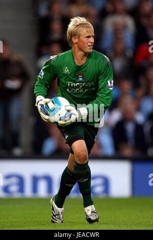 KASPER SCHMEICHEL Manchester City FC CITY OF MANCHESTER STADIUM MANCHESTER EN ANGLETERRE 15 Août 2007 Banque D'Images