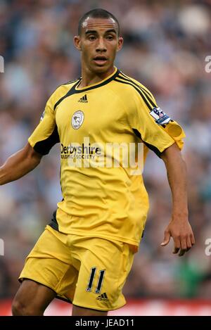 CRAIG FAGAN DERBY COUNTY FC CITY OF MANCHESTER STADIUM MANCHESTER EN ANGLETERRE 15 Août 2007 Banque D'Images