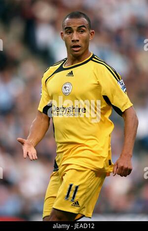 CRAIG FAGAN DERBY COUNTY FC CITY OF MANCHESTER STADIUM MANCHESTER EN ANGLETERRE 15 Août 2007 Banque D'Images