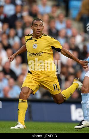 CRAIG FAGAN DERBY COUNTY FC CITY OF MANCHESTER STADIUM MANCHESTER EN ANGLETERRE 15 Août 2007 Banque D'Images