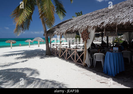 La Pinta beach restaurant, Cuba Banque D'Images