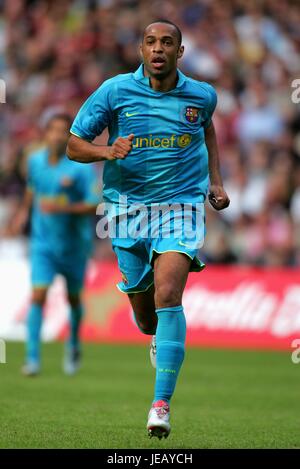 THIERRY HENRY FC Barcelone stade MURRAYFILD EDIMBOURG ECOSSE 28 Juillet 2007 Banque D'Images