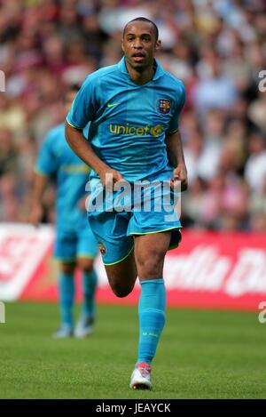 THIERRY HENRY FC Barcelone stade MURRAYFILD EDIMBOURG ECOSSE 28 Juillet 2007 Banque D'Images