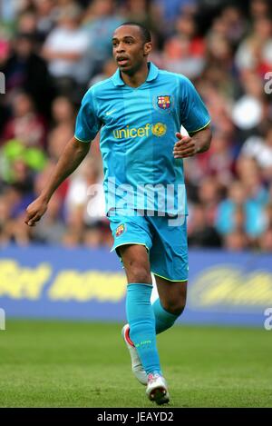 THIERRY HENRY FC Barcelone stade MURRAYFILD EDIMBOURG ECOSSE 28 Juillet 2007 Banque D'Images