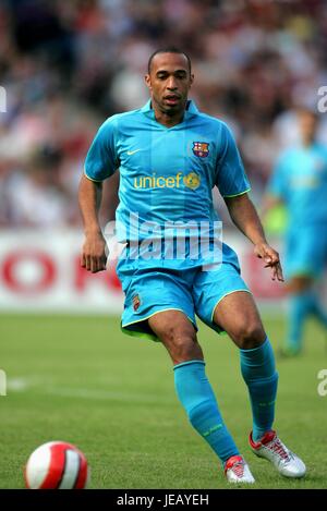 THIERRY HENRY FC Barcelone stade MURRAYFILD EDIMBOURG ECOSSE 28 Juillet 2007 Banque D'Images