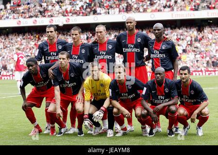 Groupe de l'équipe PARIS SAINT-GERMAIN STADE EMIRATES ARSENAL LONDON 28 Juillet 2007 Banque D'Images