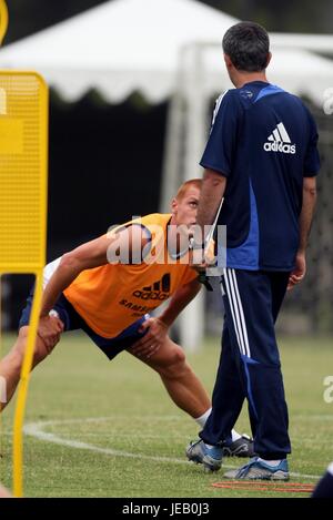 STEVE SIDWELL & JOSE MOURINHO CHELSEA LOS ANGELES CALIFORNIA USA 10 Juillet 2007 Banque D'Images