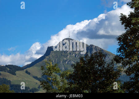 Montagne, Kitzbüheler Horn, vu d'aller, Autriche Banque D'Images