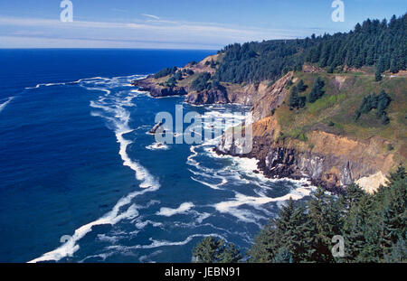 Le centre de l'Oregon Côte du Pacifique près de Lincoln City, Oregon. Banque D'Images