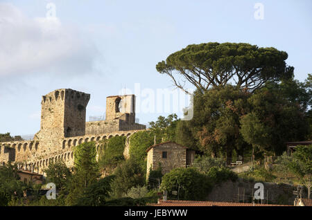 L'Italie, la Toscane, la Maremma, Massa Marittima, forteresse, Cassero Banque D'Images