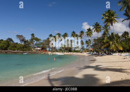 Playa Rincon avec lecture Galeras, péninsule Samana, en République Dominicaine, Banque D'Images