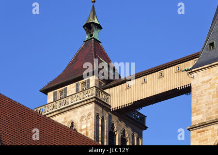 Allemagne, Bade-Wurtemberg, Esslingen sur le Neckar, la vieille ville, l'église du village, Saint Dionys, Banque D'Images