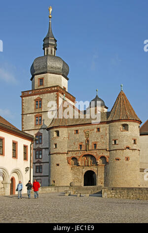 L'Allemagne, en Bavière, en Basse-franconie, Wurzburg, forteresse de Marien, montagne Banque D'Images