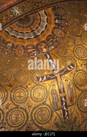 L'Italie, Rome, la basilique de San Clemente, l'abside, mosaïque, 12ème siècle, Banque D'Images