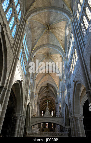 L'Espagne, Castille et Léon, Avila, la cathédrale, l'architecture d'intérieur, Banque D'Images