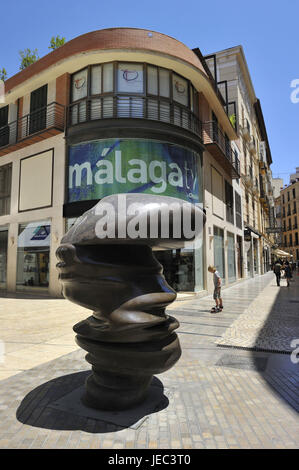 Espagne, Malaga, à la zone piétonne, marques de Larios Banque D'Images