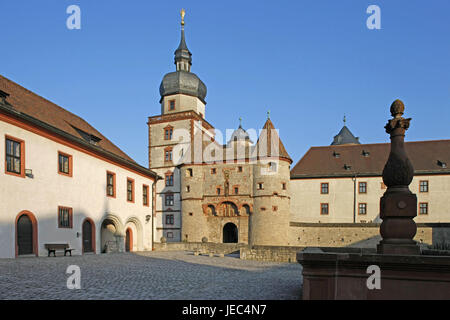 L'Allemagne, en Bavière, en Basse-franconie, Wurzburg, forteresse de Marien, montagne Banque D'Images