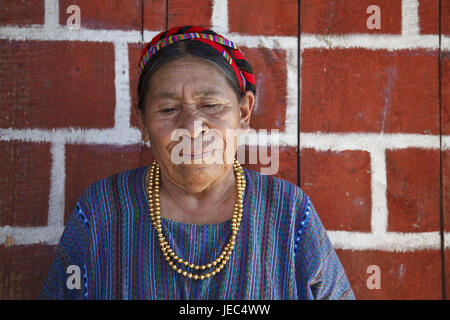 Lac Atitlan, Guatemala, femme, Maya, le modèle ne libération, Banque D'Images