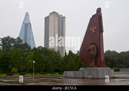 Le monument des pays d'origine de la guerre de libération, Pjongjang, la Corée du Nord, Banque D'Images