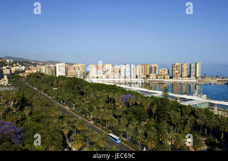 Espagne, Malaga, Paseo del Parque, Banque D'Images