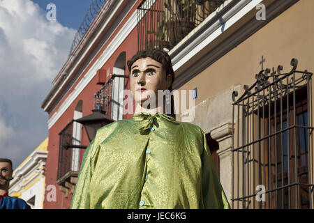 Guatemala, Antigua Guatemala, enregistrer, rue Gigantes, nouvelle année, Banque D'Images