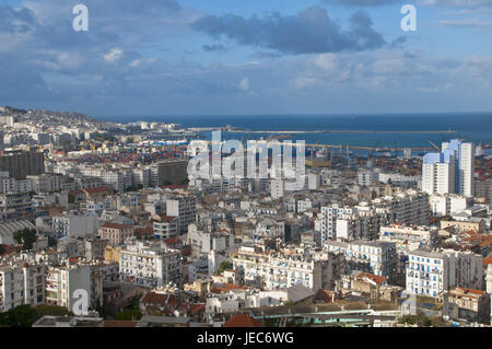 Vue sur Alger, capitale de l'Algérie, l'Afrique, Banque D'Images