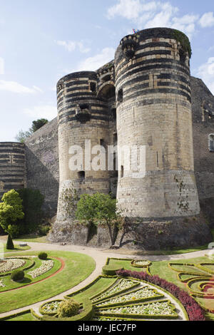 France, vallée de la Loire, Angers, le contre-murs, Banque D'Images