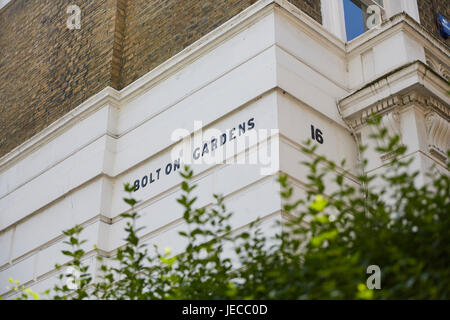 Bolton Gardens, London, UK. Banque D'Images