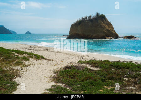 La plage de Los Frailes en Parque Nacional Machalilla, Puerto Lopez, Équateur Banque D'Images