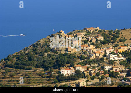 La France, la Corse, la Balagne, Calvi, vue locale, littoral, mer, Banque D'Images