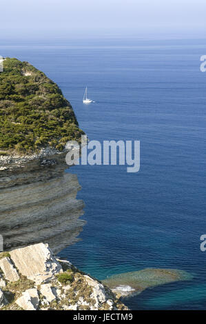 Les roches, France, Corse, Bonifacio, rock, mer, Banque D'Images