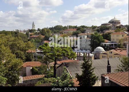 La Turquie, Istanbul, Vieille Ville, vue sur la partie de la ville de Sultanahmet, Banque D'Images