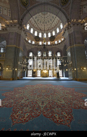 La Turquie, Istanbul, partie de la ville de Eminou, nouvelle mosquée, design d'intérieur, Banque D'Images