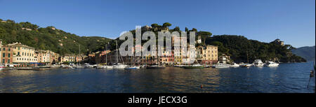 L'Italie, Ligurie, Riviera Tu le Levant, port de Portofino, Banque D'Images