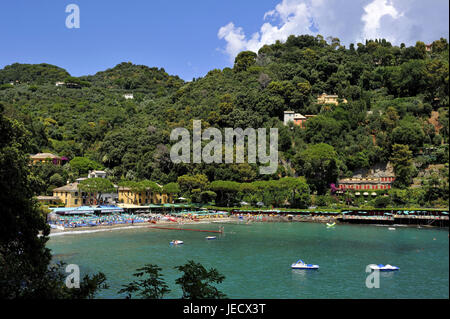 L'Italie, Ligurie, Riviera Tu le Levant, Portofino, Costa Paraggi, Banque D'Images