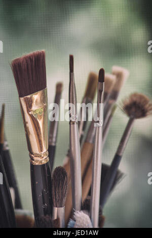 Outils essentiels pour un artiste de talent. Banque D'Images