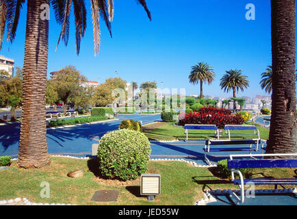 Jardins Piquio. El Sardinero, Santander, Espagne. Banque D'Images