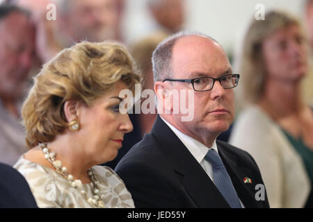 Son Altesse Sérénissime Albert II, Prince de Monaco participe à une conférence sur la biodiversité à la Boyne Valley Hotel lors d'une visite à Dublin, dans le comté de Louth. Banque D'Images