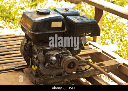 Train de bambou, Battambang Banque D'Images