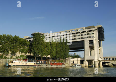 France, Paris, Bercy, ministère de l'Economie et des finances, son flux, les navires, Banque D'Images