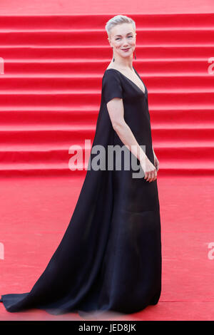 Moscou, Russie. 22 Juin, 2017. L'actrice Daria Moroz à la cérémonie d'ouverture de la 39e Festival International du Film de Moscou à l'extérieur du théâtre Rossiya. Credit : Victor/Vytolskiy Alamy Live News Banque D'Images